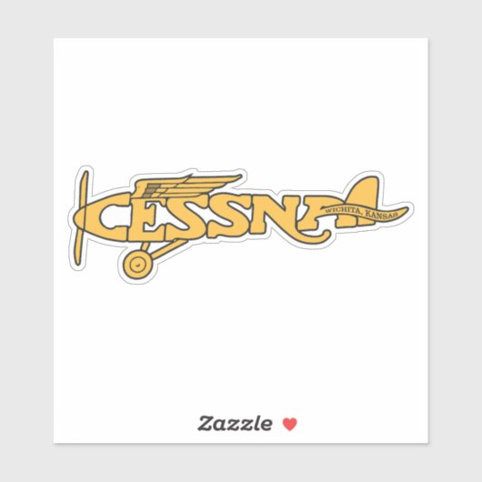 セスナヴィンテージカスタムカットビニールステッカー シール (シート)