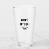 セスナ飛行機お父さんのジェット燃料 誕生日 タンブラーグラス (正面)