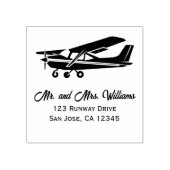 セスナ飛行機パイロット楽しい航空ミニマリストかっこいい ラバースタンプ (インプリント)