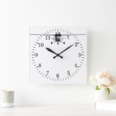 セスナ152 スクエア壁時計 (ホーム)