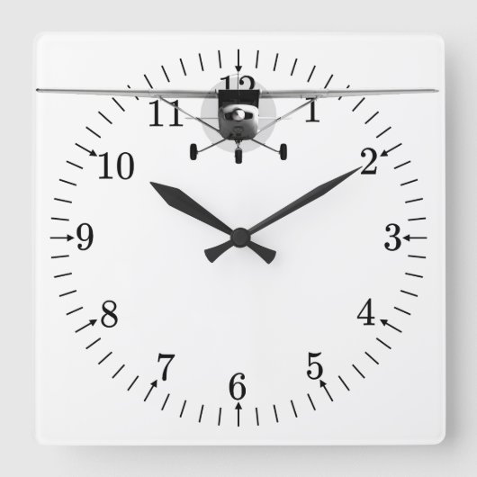 セスナ152 スクエア壁時計 (正面)