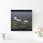 セスナ170 1948年の_Classic航空 スクエア壁時計 (ホーム)