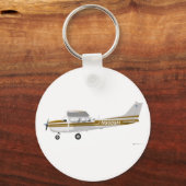 セスナ172スカイホークブラウン キーホルダー (正面)