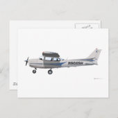 セスナ172スカイホークブルー ポストカード (正面/裏面)