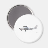 セスナ172スカイホークブルー マグネット (正面/裏面)