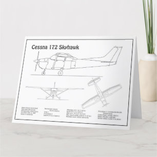 セスナ172スカイホーク - 航空機設計図計画BD サンキューカード