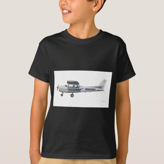 セスナ172 Skyhawkの青 Tシャツ (正面)