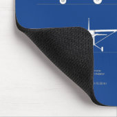 セスナ172 Skyhawk – 飛行機の設計図プランABD マウスパッド (コーナー)