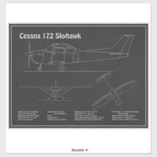 セスナ172 Skyhawk – 飛行機設計図PD シール