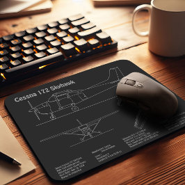 セスナ172 Skyhawk – 飛行機設計図PD マウスパッド