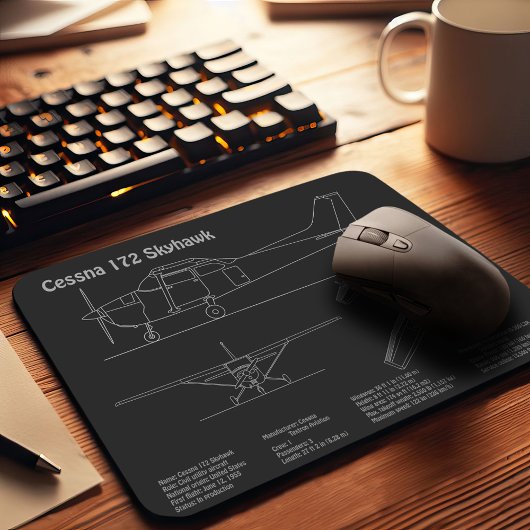 セスナ172 Skyhawk – 飛行機設計図PD マウスパッド