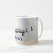 セスナ414飛行中に、N2WY コーヒーマグカップ (正面右)