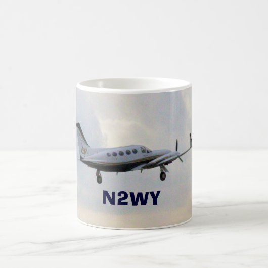 セスナ414飛行中に、N2WY コーヒーマグカップ (中央)