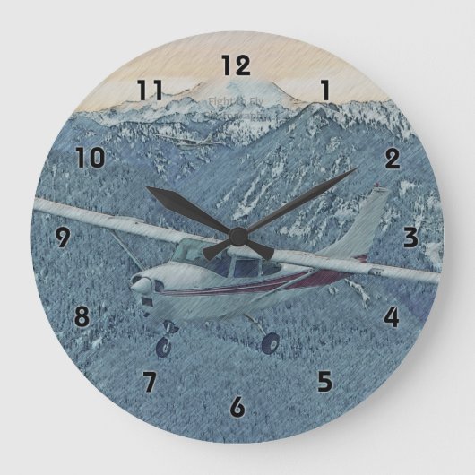 セスナ – Mt. Rainier Clock ラージ壁時計 (正面)