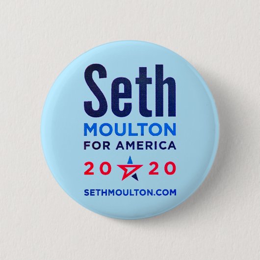 セス・モールトンfor America 2020 缶バッジ (正面)