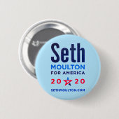 セス・モールトンfor America 2020 缶バッジ (正面&裏面)