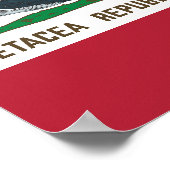 セタセア共和国クジラ国旗のコルカル ポスター (角)