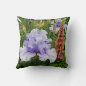 セダム、アジュガ、アイリスとオダマキ（植物） クッション (裏面)