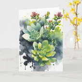 セダム - 水彩花 iPad mini カバー カード (黄色い花)