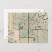 セダルビルを持つフォートワインの地図 ポストカード (正面/裏面)