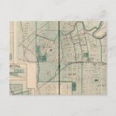 セダルビルを持つフォートワインの地図 ポストカード (正面)