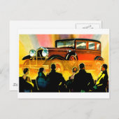 セダンツーリングカー～ヴィンテージ自動車広告 ポストカード (正面/裏面)