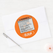 セダン警告ステッカー ラウンドシール (封筒)