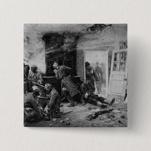 セダン1870年の近くのBalanの最後のカートリッジ 缶バッジ (正面)