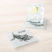 セダーのイナゴの疫病 ガラスコースター (アングル)