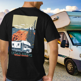 セダーブレイクス国立公園の道路をヴィンテージ風にデザイン Tシャツ
