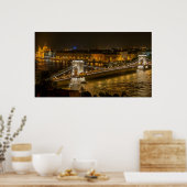 セチェンイチェーンブリッジ（ハンガリー，ブダペスト） ポスター (キッチン)