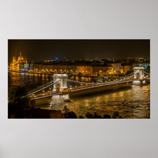 セチェンイチェーンブリッジ（ハンガリー，ブダペスト） ポスター (正面)