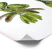 セチバプラントヴィンテージボタニースケッチ ポスター (角)