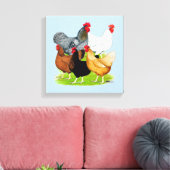 セックスで結ばれたニワトリ キャンバスプリント (インサイチュ (リビング))