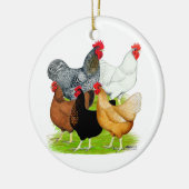 セックスで結ばれたニワトリ セラミックオーナメント (左)