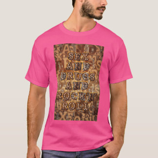 セックスとドラッグとロックンロール レトロ Tシャツ