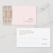 セックフェイクイン美しいサロンは友人ライトピンクを参照 紹介カード (正面/裏面)