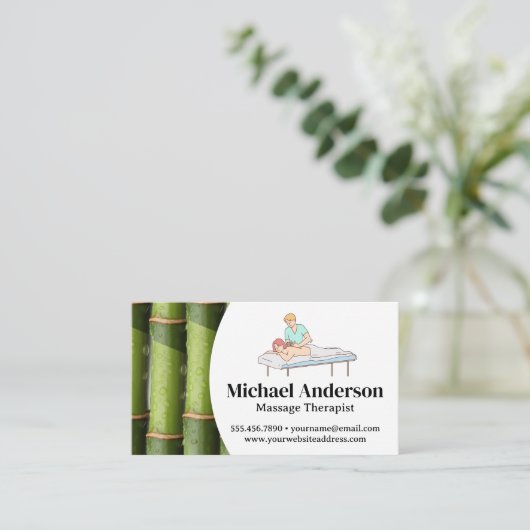 セッションのマッサージセラピスト 名刺 (スタンド正面)