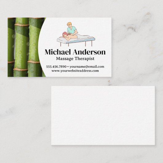 セッションのマッサージセラピスト 名刺 (正面/裏面)