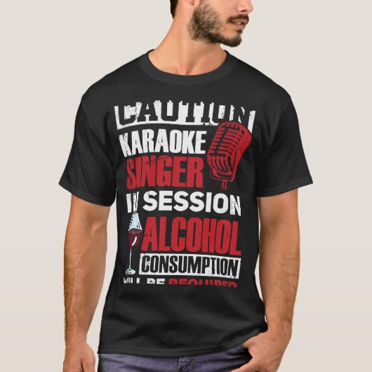 セッシーのカラオケ歌唱用マイクカラオケ歌手 Tシャツ (正面)