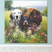 セッターズファミリ キャンバスプリント (インサイチュ (ウッドフロア))