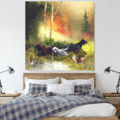 セッターズファミリ キャンバスプリント (インサイチュ (寝室))