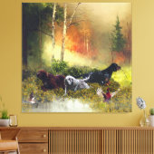 セッターズファミリ キャンバスプリント (インサイチュ (リビング))