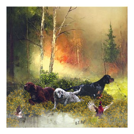 セッターズファミリ フォトプリント            (正面)