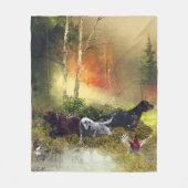 セッターズファミリ フリースブランケット (正面)