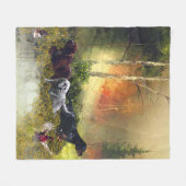 セッターズファミリ フリースブランケット (正面(横))