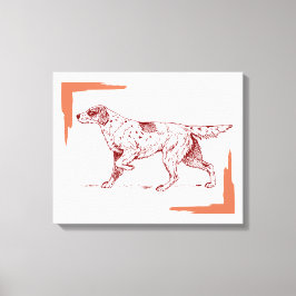 セッター犬 キャンバスプリント