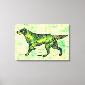 セッター犬 キャンバスプリント (正面)