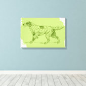 セッター犬 キャンバスプリント (インサイチュ (ウッドフロア))