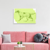 セッター犬 キャンバスプリント (インサイチュ (リビング))